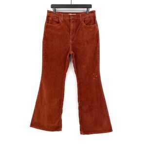 LEVI'S Premium 70's High Flare Corduroy Pant Burnt Orange 32